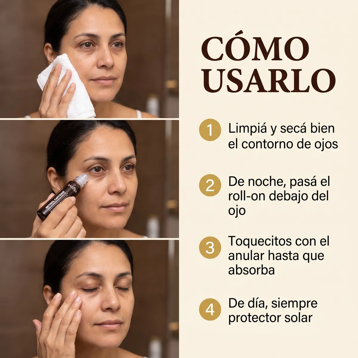 🔥 [PROMO 2x1] Roll-On Lifting Antiarrugas y Ojeras (Retinol + Cafeína) - Llevá 2 por Gs. 149.000 — 4
