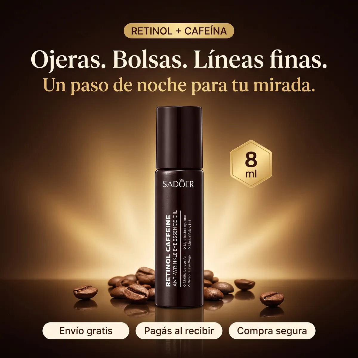 🔥 [PROMO 2x1] Roll-On Lifting Antiarrugas y Ojeras (Retinol + Cafeína) - Llevá 2 por Gs. 149.000 — 8