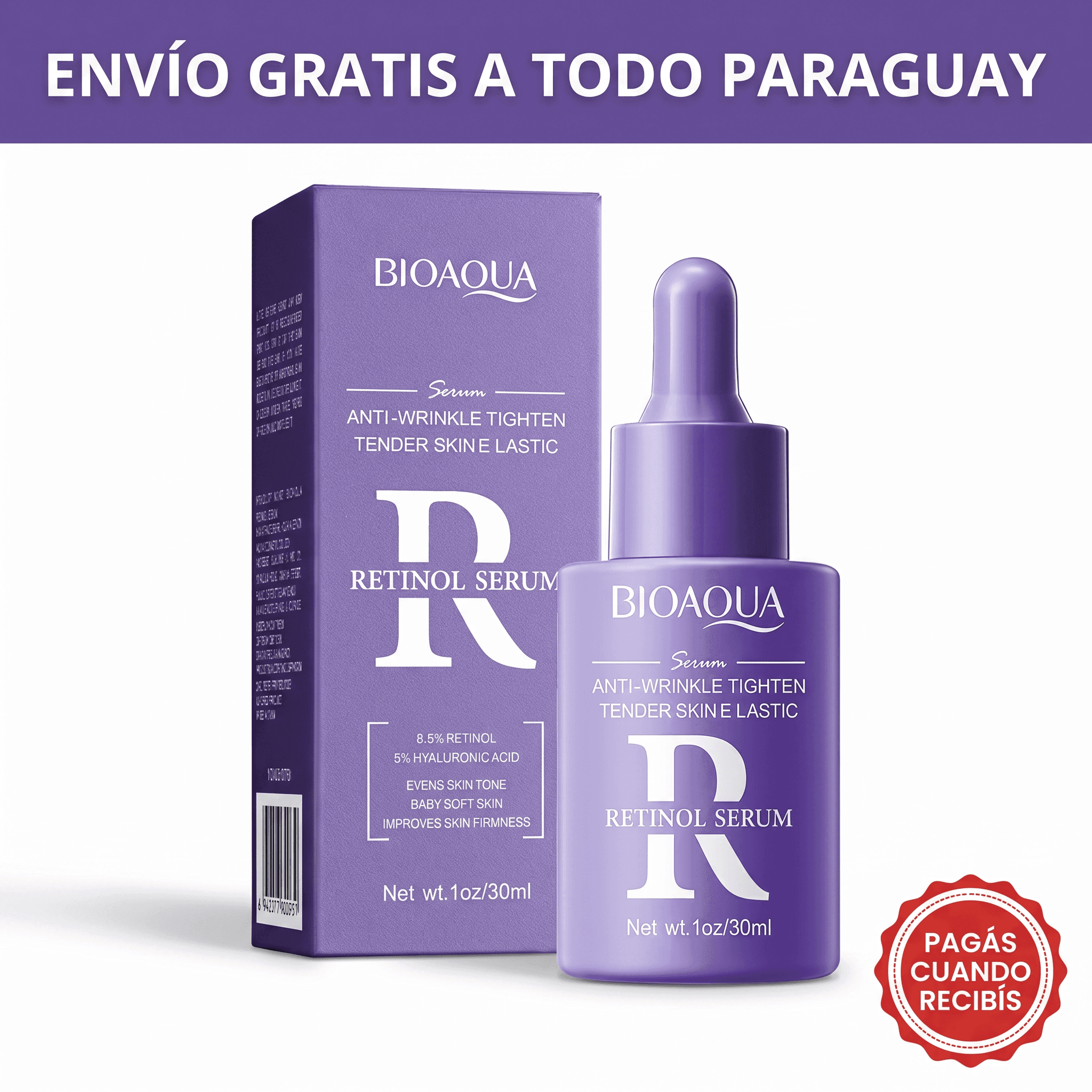 Sérum Facial Bioaqua Retinol 30ml (Efecto Anti-Edad) — 5