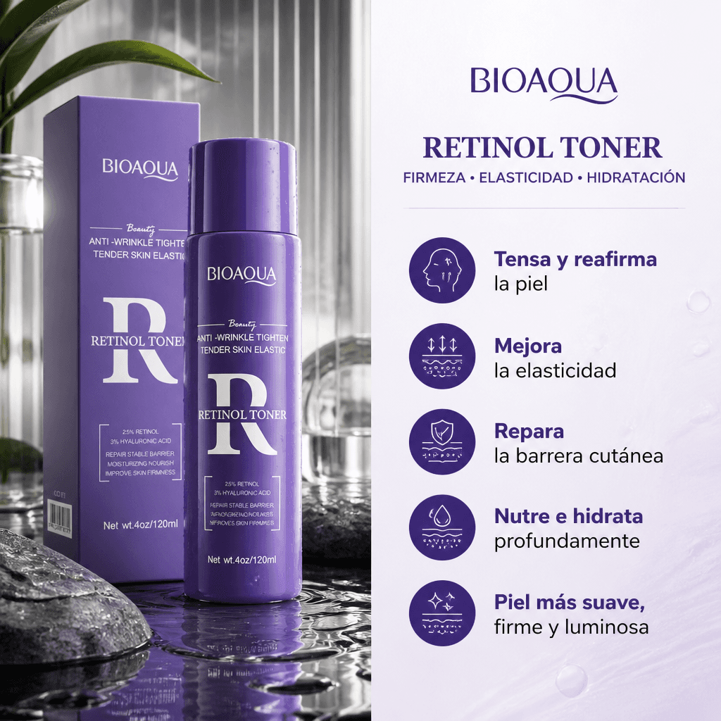 Tónico Facial Bioaqua Antiarrugas con Retinol (120ml) — 1