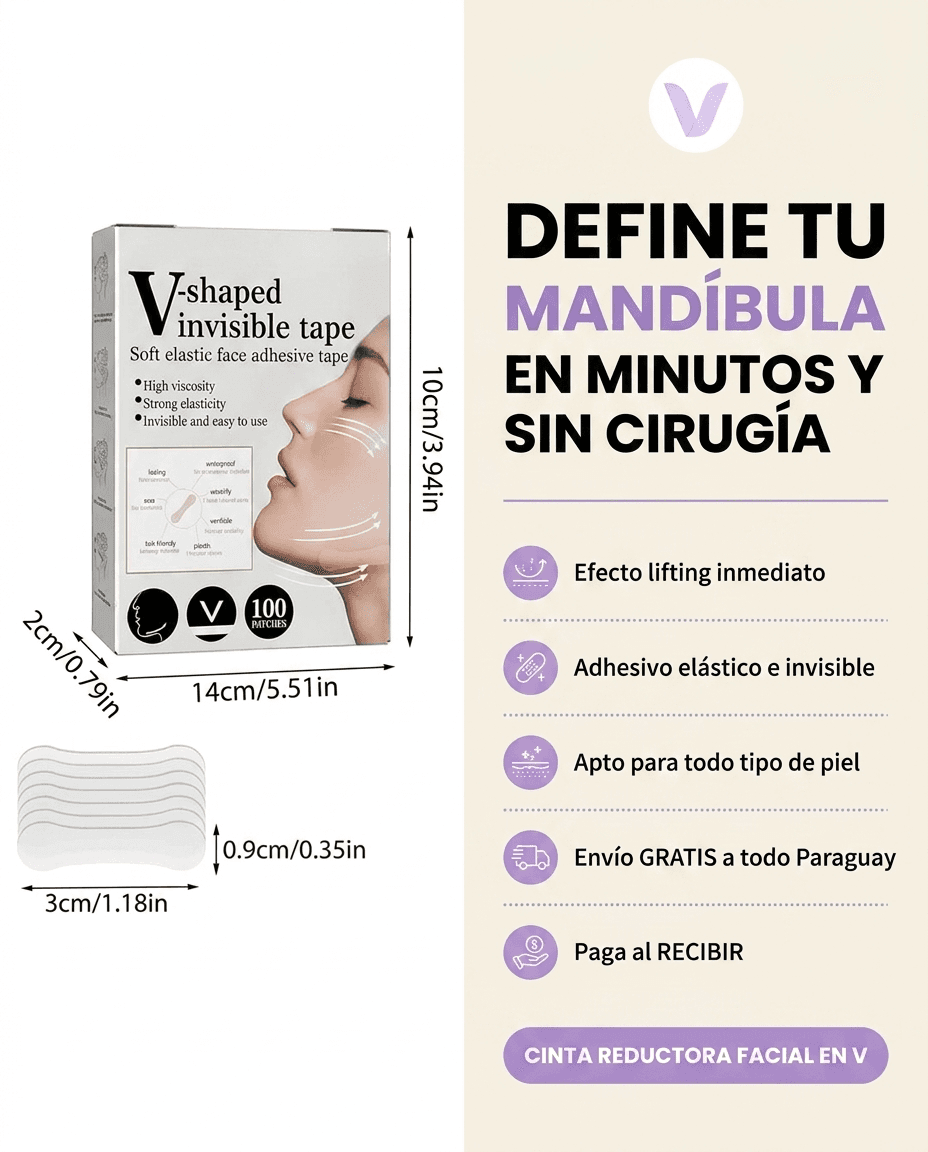 Cintas Faciales Efecto Lifting Invisible (100 Unidades) — 1