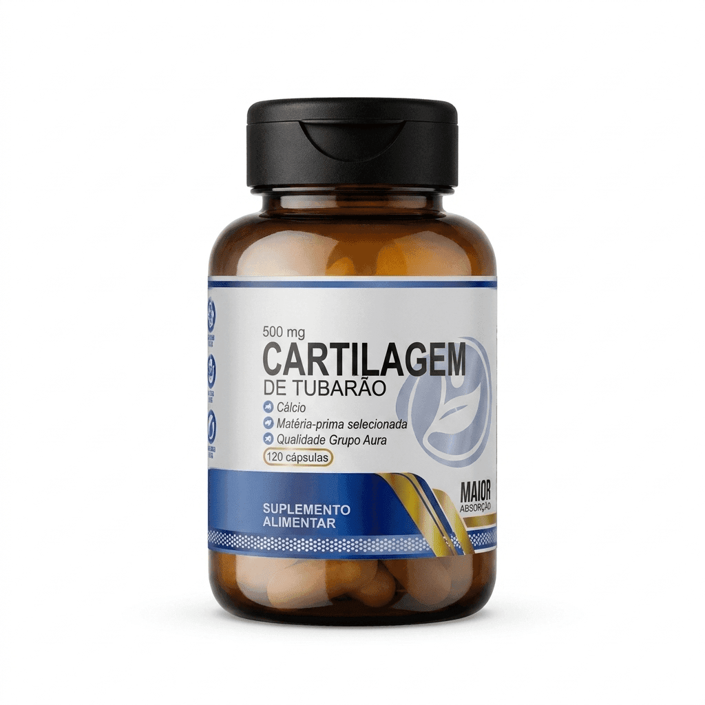 Cartílago de Tiburón Natural Aura 500mg - 120 Cápsulas | Suplemento para Huesos y Articulaciones — 5