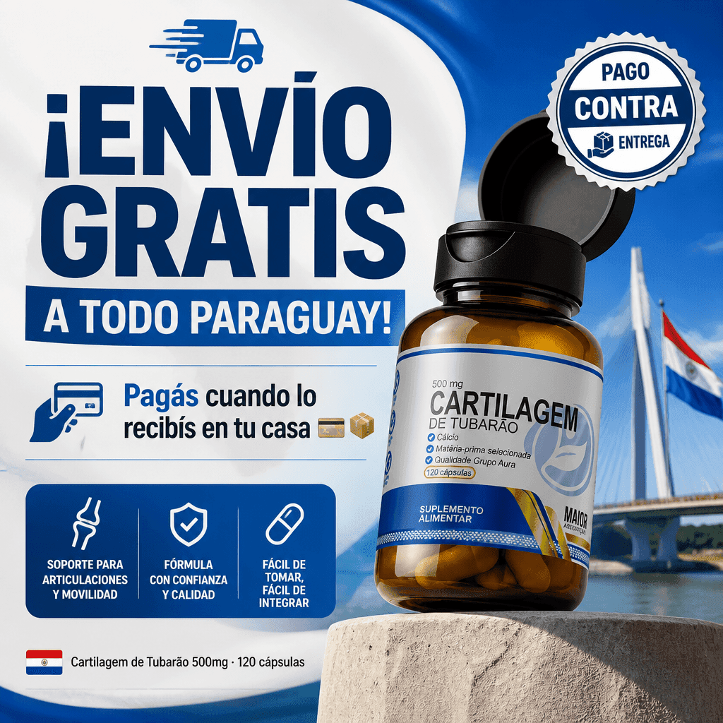 Cartílago de Tiburón Natural Aura 500mg - 120 Cápsulas | Suplemento para Huesos y Articulaciones — 1