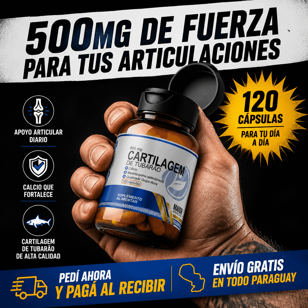 Cartílago de Tiburón Natural Aura 500mg - 120 Cápsulas | Suplemento para Huesos y Articulaciones — 2