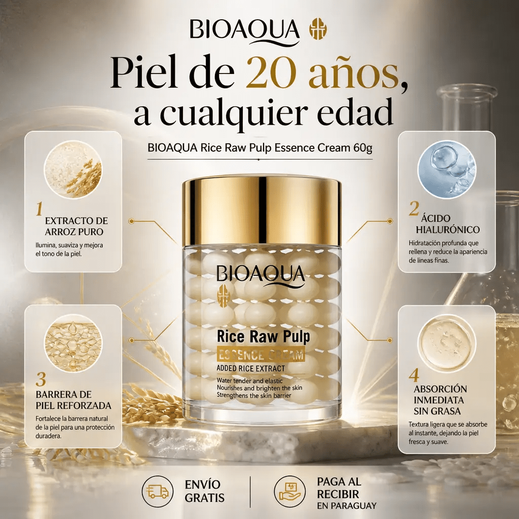 Sérum Crema Hidratante con Extracto de Arroz