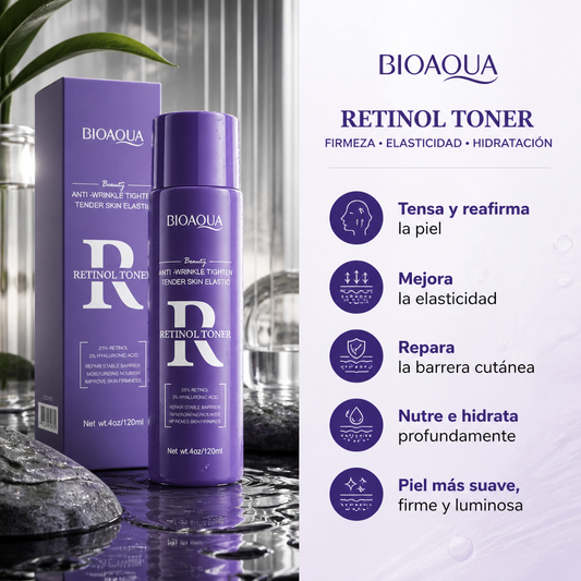 Tónico Facial Bioaqua Antiarrugas con Retinol (120ml)
