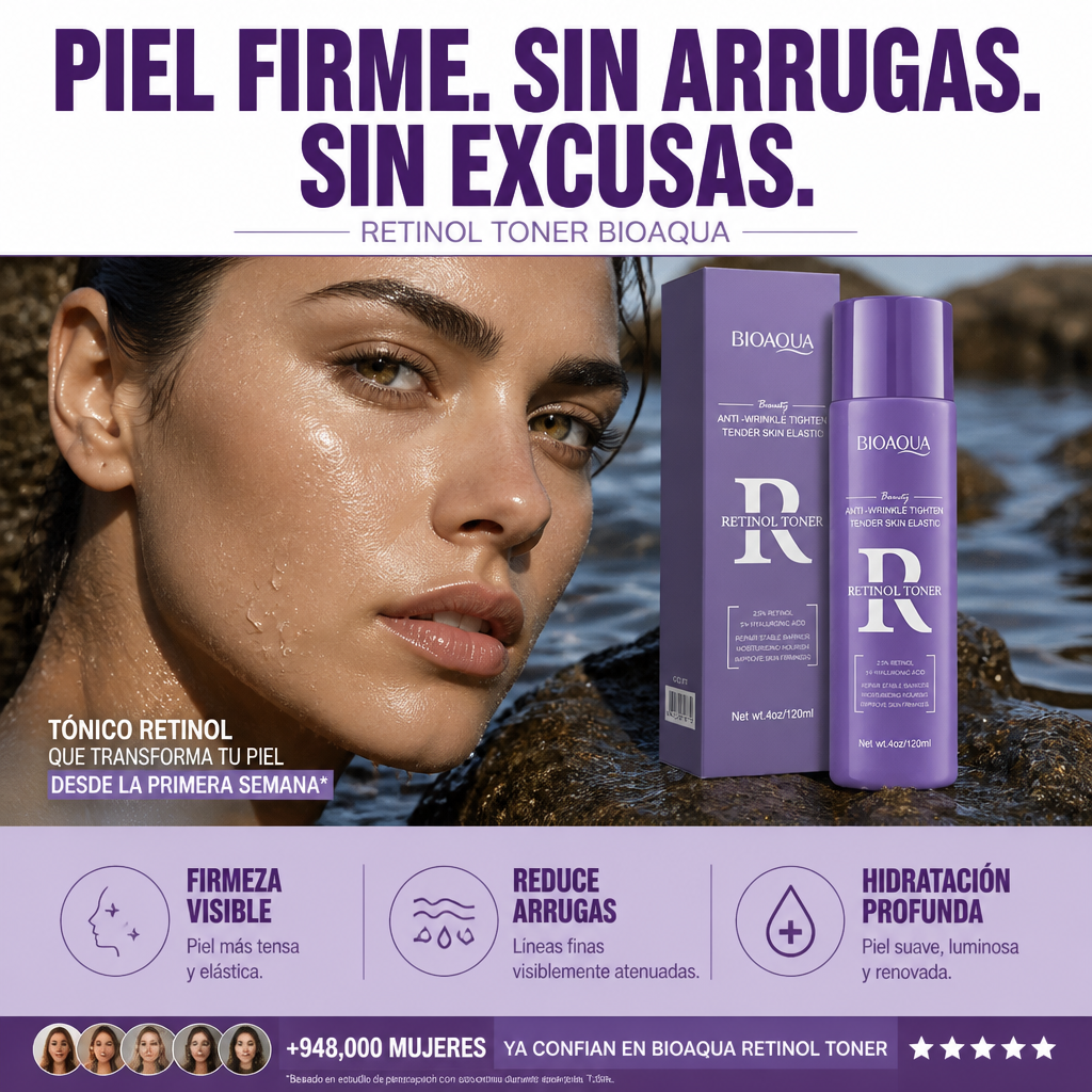 Tónico Facial Bioaqua Antiarrugas con Retinol (120ml)