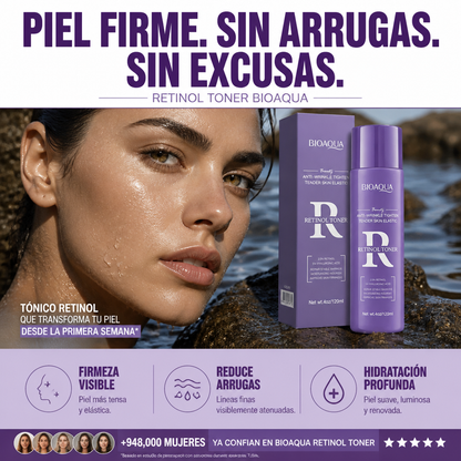 Tónico Facial Bioaqua Antiarrugas con Retinol (120ml)