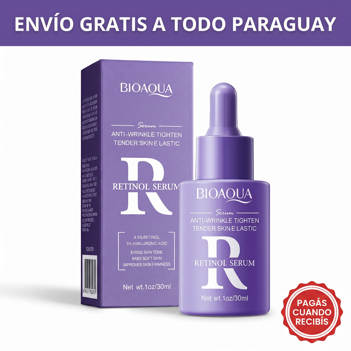 Sérum Facial Bioaqua Retinol 30ml (Efecto Anti-Edad)