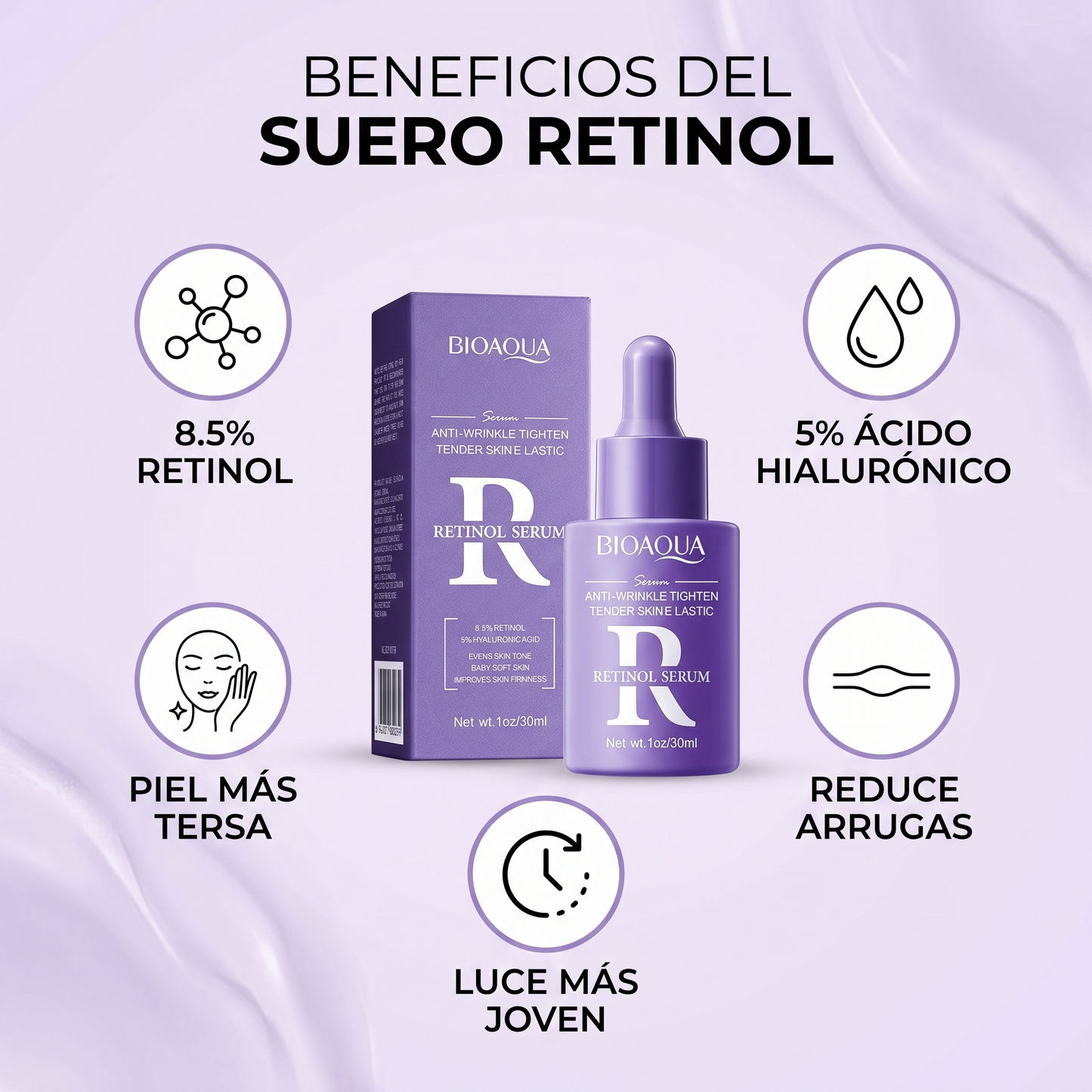 Sérum Facial Bioaqua Retinol 30ml (Efecto Anti-Edad)