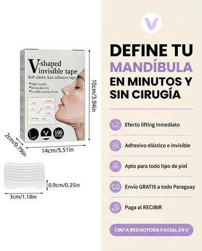 Cintas Faciales Efecto Lifting Invisible (100 Unidades)