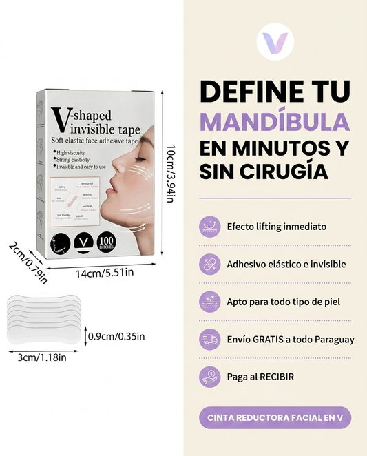 Cintas Faciales Efecto Lifting Invisible (100 Unidades)