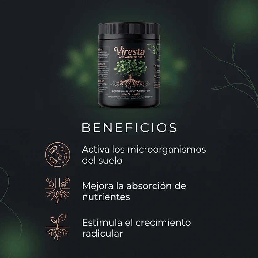Viresta Activador de Suelo 500g – Abono Natural para Plantas y Cultivos